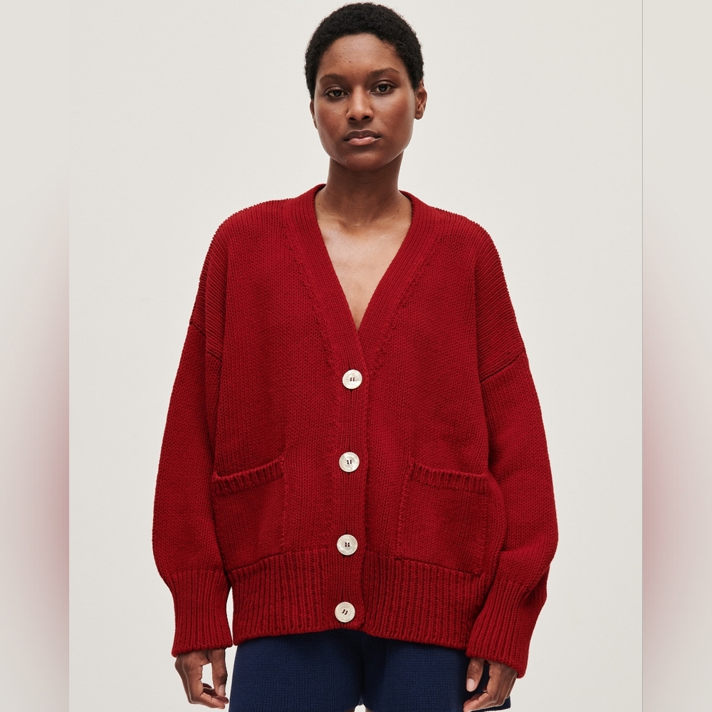 babaa no 16 red cardigan